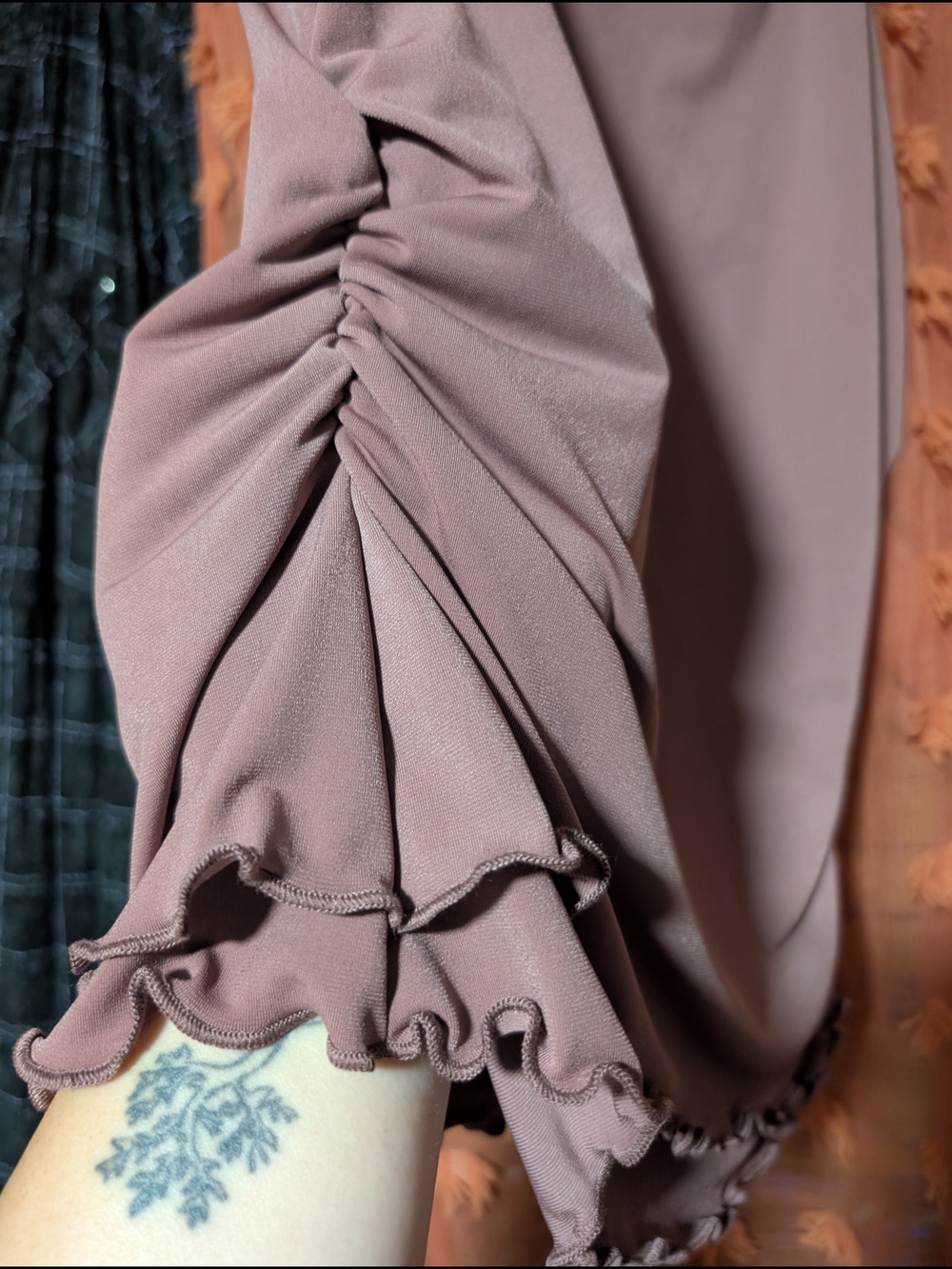 Maurices Mauve Tank with Ruffled Hem